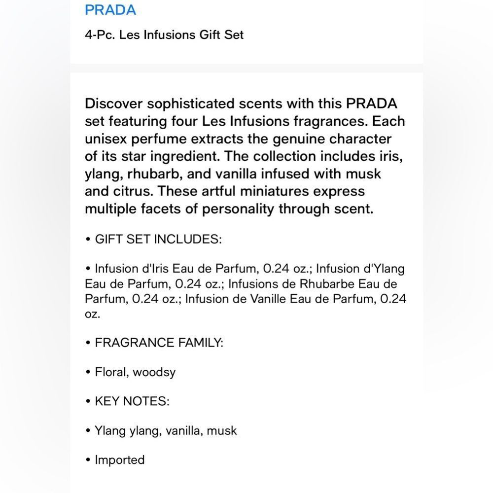 PRADA Limited Edition 4-Pc. Les Infusions Gift Set - Picture 8 of 8